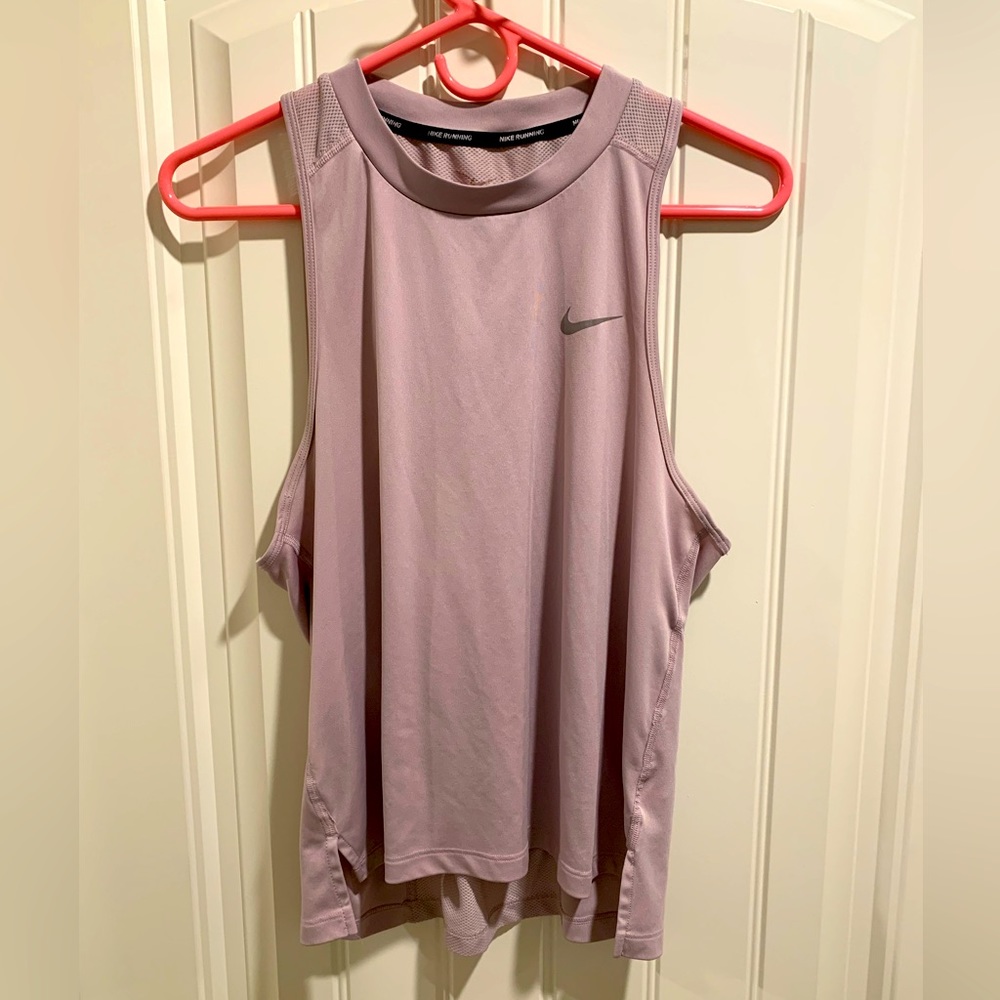 Nike Dri-Fit Light Purple Mesh Racerback High Low Tank Top Women’s Size Small - Picture 1 of 7